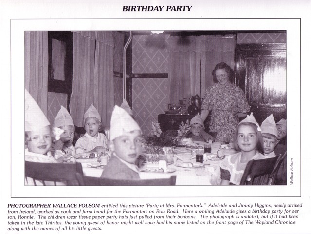 Birthday Party (courtesy of the Wayland Historical Society)